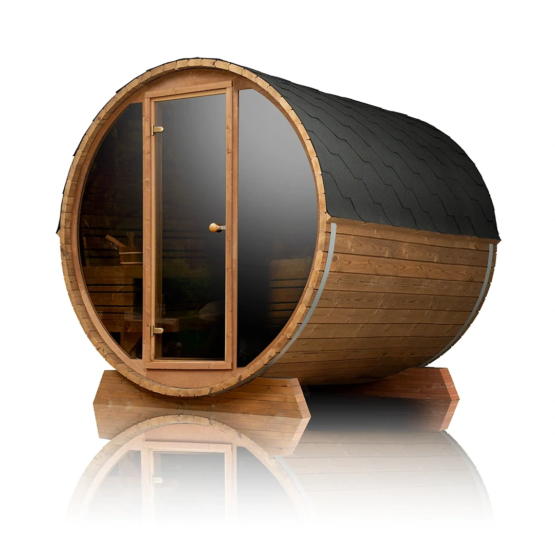 Scandinavian Solstice 6 Person Outdoor Barrel Sauna (7 x 7)