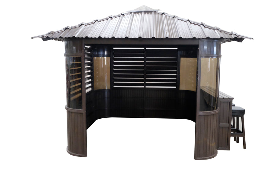 Fraser Gazebo 10ft x 10ft - Coffee